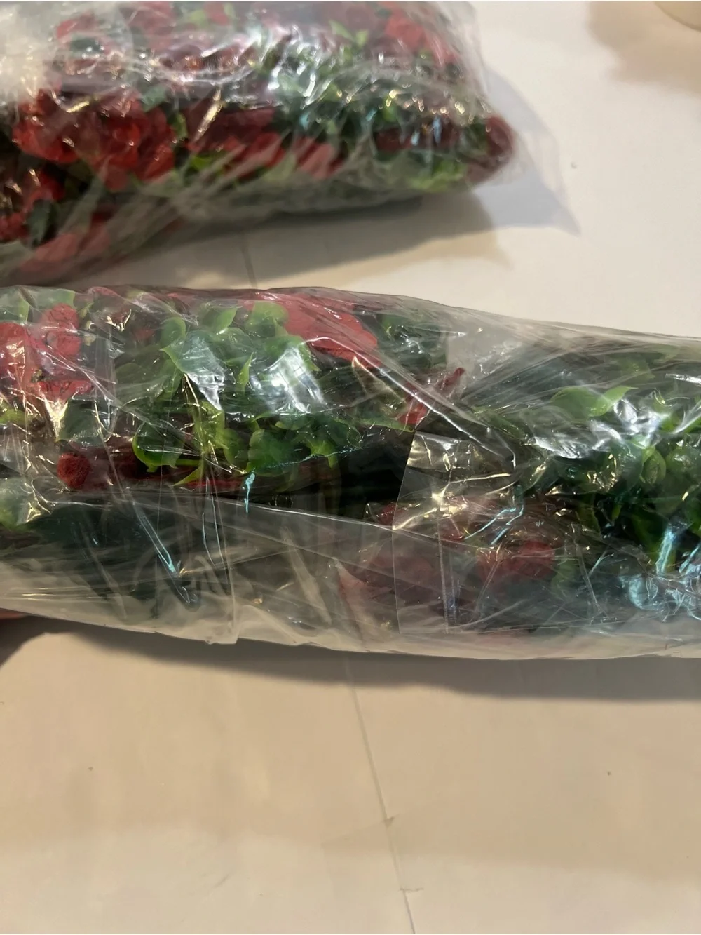 3 Packs of Artificial Daisy Hanging Flowers - Red, Brown and Green - 6 pieces
